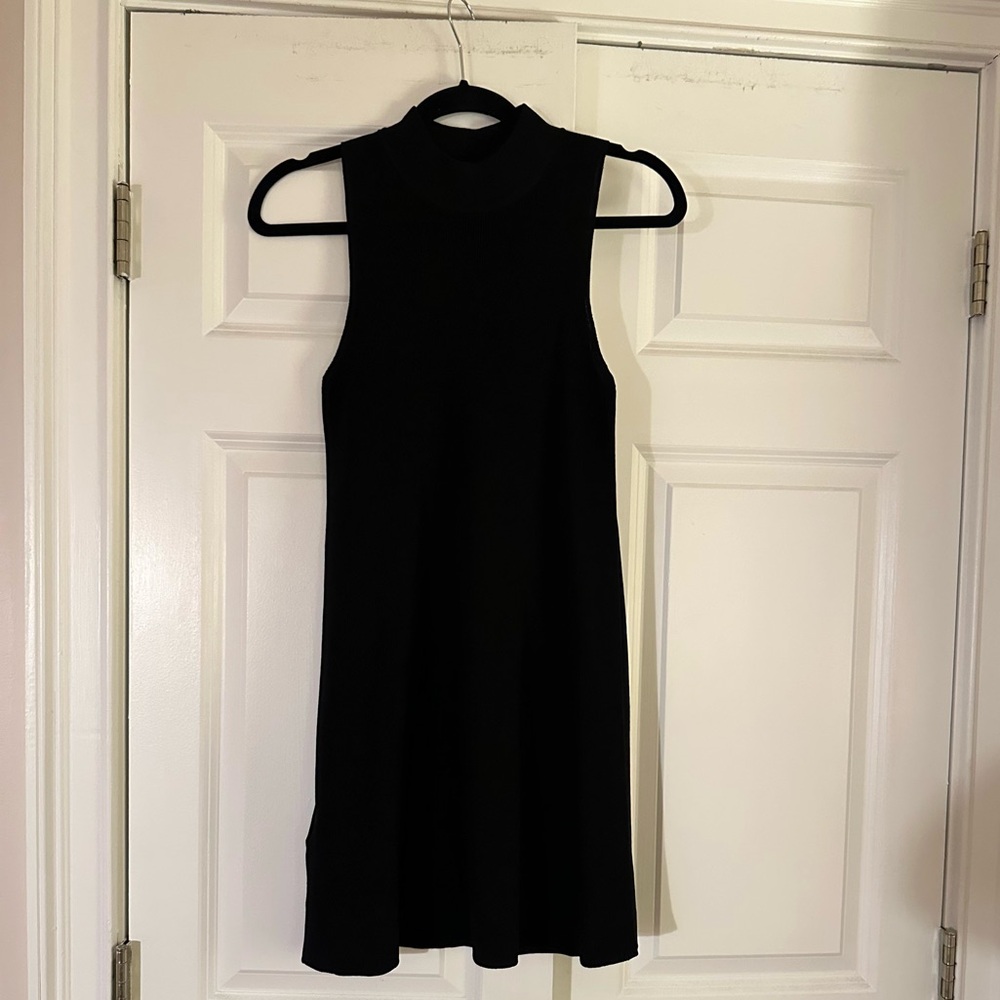 Mango black sleeveless knit dress